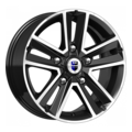 Диск K&K 6,5x16/5x139,7 ET40 D98 Арена (КС864) Алмаз черный SK